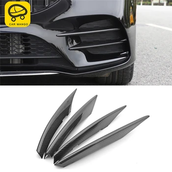 

CarManGo for Mersedes-benz A Class W177 V177 2019 Auto Car Front Bumper Fog Light Frame Spoiler Cover Trim Sticker Accessories
