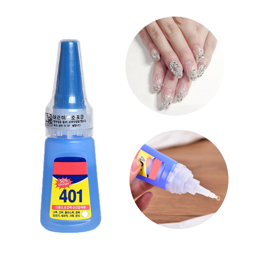 Multifunctional 401 Mighty Instant Adhesive Glue 20g Super Strong Nail