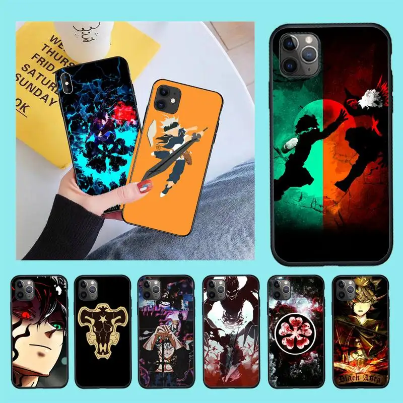 

CUTEWANAN Anime Black Clover Custom Photo Soft Phone Case for iPhone 11 pro XS MAX 8 7 6 6S Plus X 5S SE 2020 XR case