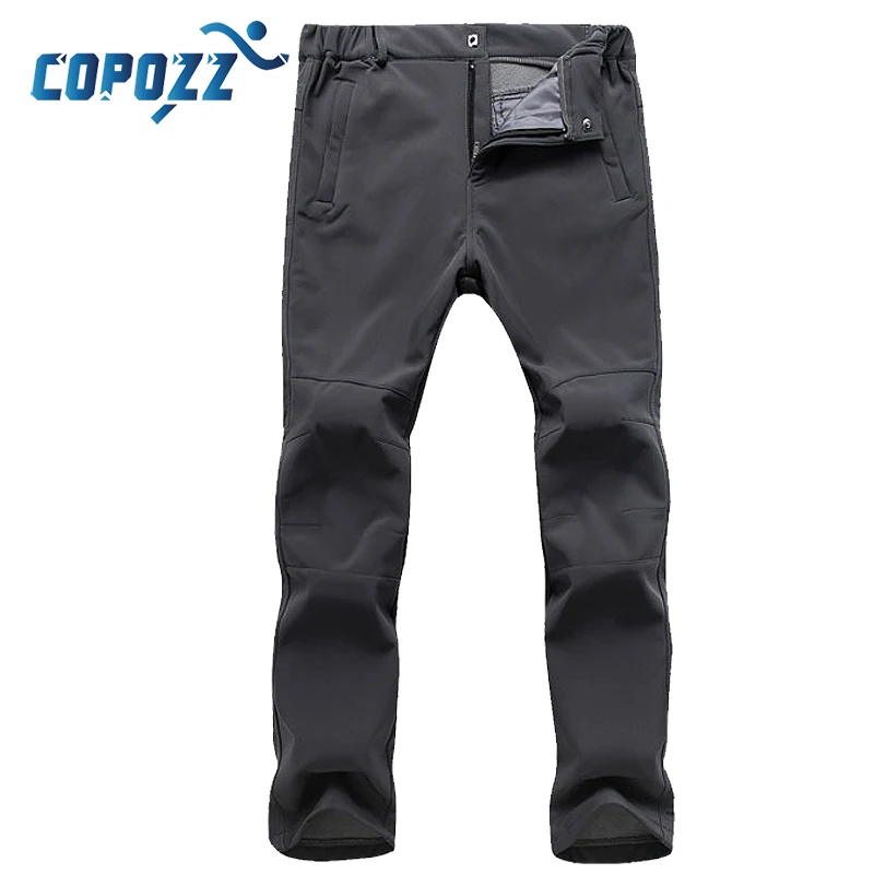 Cena COPOZZ mężczyźni kobiety jesień zima piesze wycieczki wędkowanie Camping wspinaczka Ski Trekking spodnie Plus Size ponadgabarytowych wodoodporne spodnie sportowe