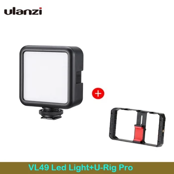 

Ulanzi VL49 6W Mini LED Video Light Built-in 2000mAh Battery 5500K Photographic Lighting for Canon Nikon Sony DSLR Cameras