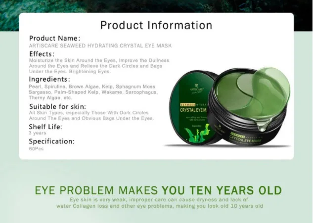 Seaweed Eye Masks Pads Ojeras Augenpads Yeux Patches Ojos Masque Pour Les Colageno Platki Pod Oczy Cache Oeil Cernes Olheiras Seaweed Eye Masks Pads Ojeras Augenpads Yeux Patches Ojos Masque Pour Les Colageno Platki Pod Oczy Cache Oeil Cernes Olheiras