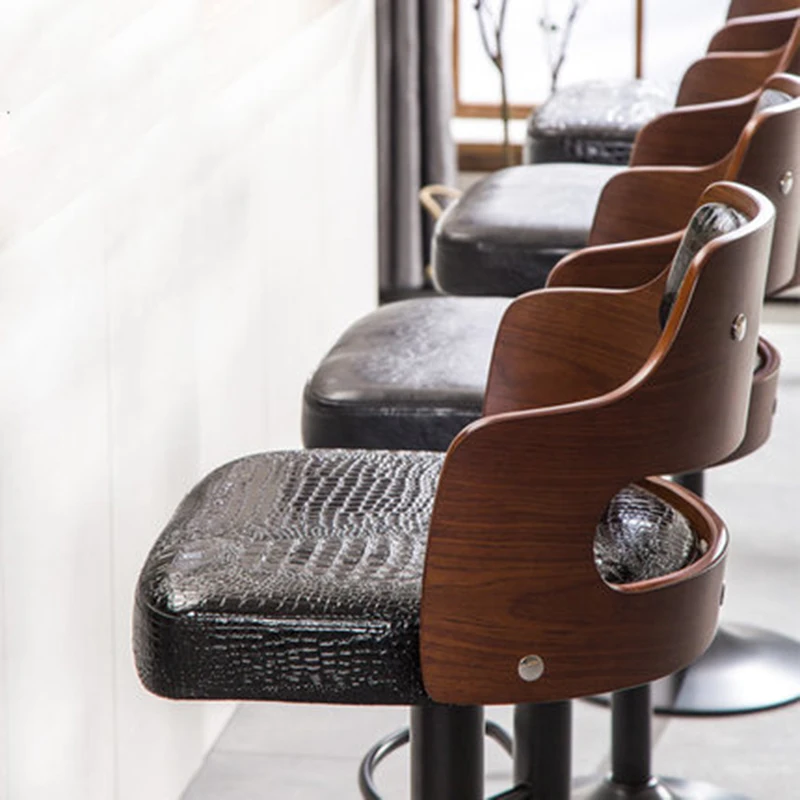 63-80 см регулируемый по высоте барный стул вращающийся барный стул европейский стиль современный высокий деревянный простой ретро домашний кофейный стул табурет