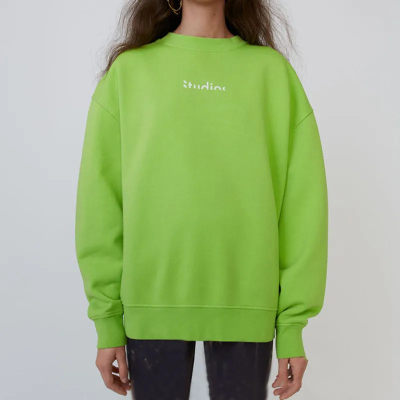 

Solid Color Letter Print Sweatshirt Lady Casual Loose Hoodie Long Sleeve Tops