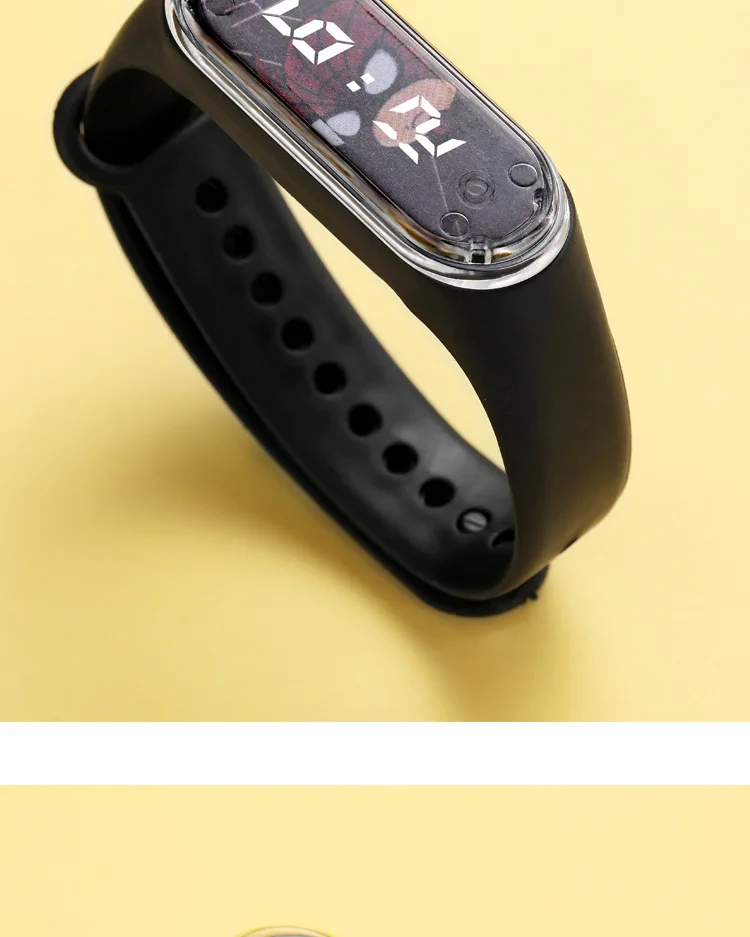 Children's Cartoon Watch LED Display Screen Waterproof Touch Electronic Watch Boy Girl Cartoon Bracelet Watch for Gift Reloj