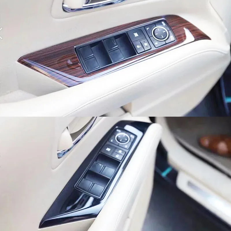 12Pc/Set Car Interior Wood Grain Color Cover Panel Trim Kit ABS Decorative Cover Stickers For Lexus RX 2009-2014 LHD Car Styling