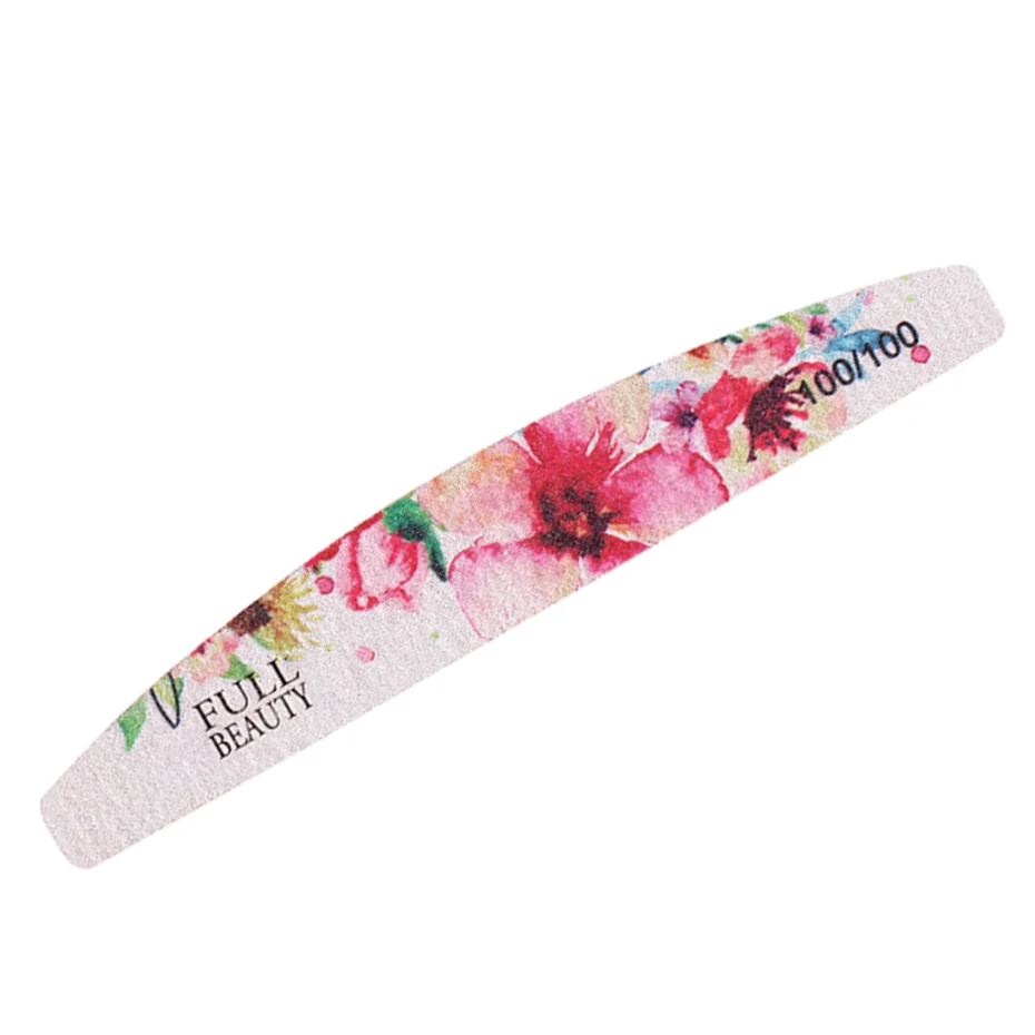 1pcs Washable Colorful Nail Files Grinding 80/100/150/180/240/320 Flower Design Block Buffer Manicure Tools LY1523 - Цвет: 100-100