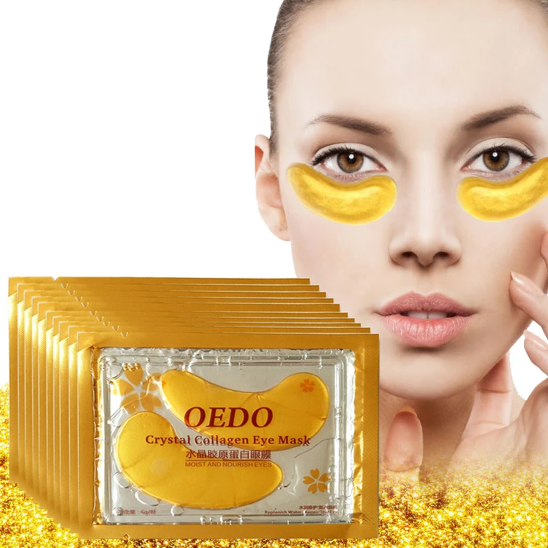 Для выведения токсинов 40 шт = 20packsGold маска для глаз золотого цвета с украшением в