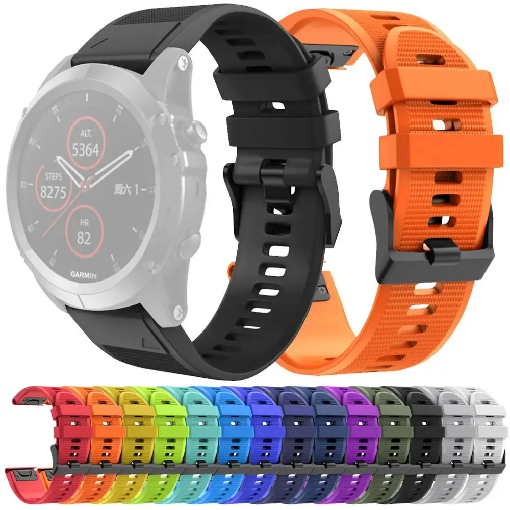 Для Garmin Fenix 5X Plus Quick Release замена силиконовые легко подходят для Wirstband умные часы