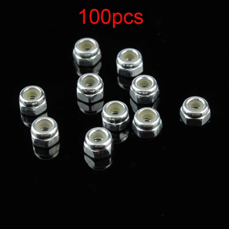 

100PCS 94690 2mm Self-locking Nut Lock Nuts Screws Modify Parts for RC Tamiya Mini 4WD Racing Car 19364 DIY Acc