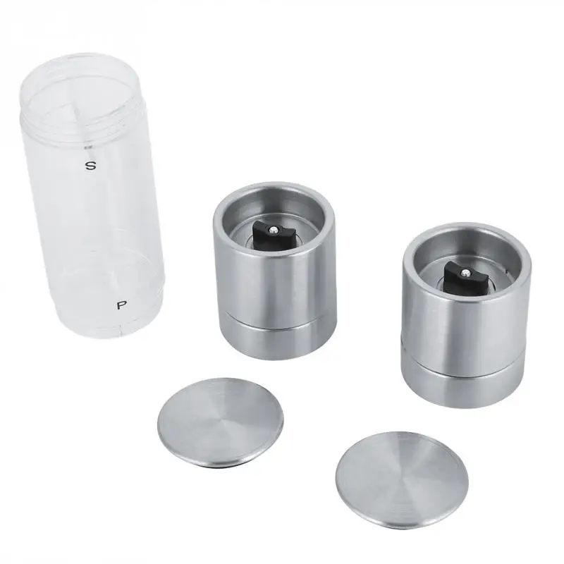 

Stainless Steel 2 in 1 Manual Pepper Grinder Spices Salts Mill Shaker Non-toxic and Eco-friendly Household Kitchen Tool