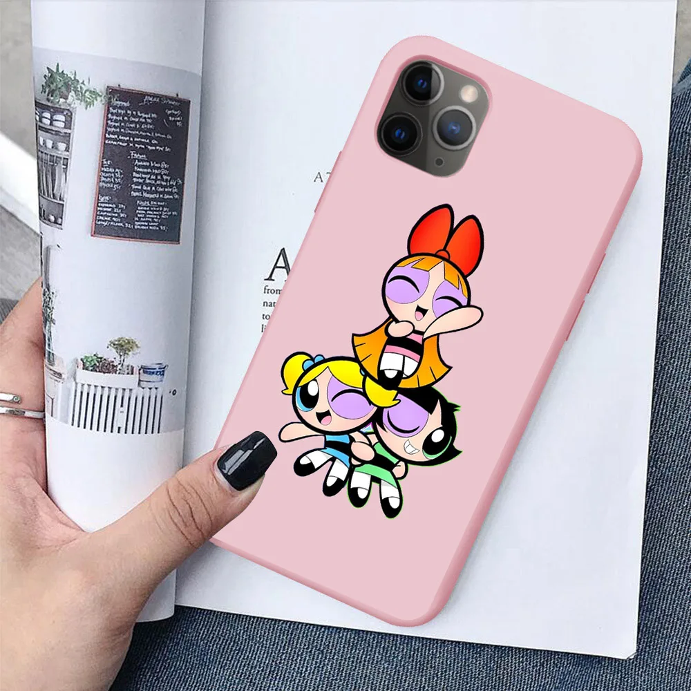 Мультфильм Powerpuff девушки полицейский INS цвет розовый Силиконовый чехол для телефона чехол для iPhone 11 Pro Max SE 5S 6 6S 7 8Plus MAX XR XS X