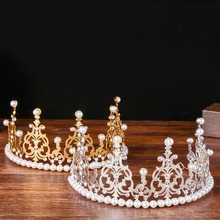Корона невесты,, железная жемчужная Корона, украшения торта и украшения для выпечки, украшение на день рождения, корона, головной убор