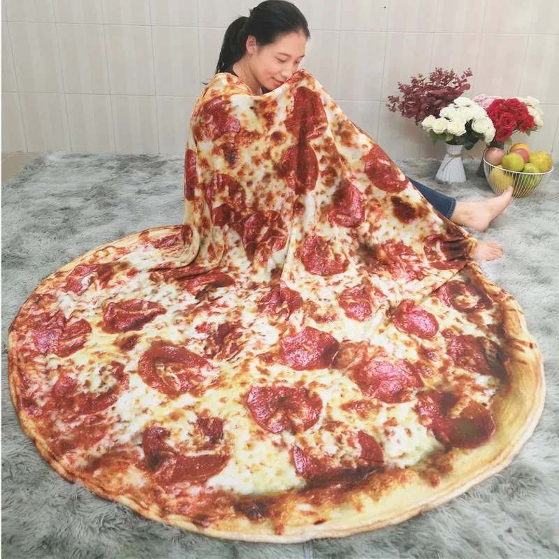 Pizza Tortilla Tortilla Blanket Pita Lavash soft blanket for bed wool sofa plaid plush bedspread Manta Burrito Koce-1