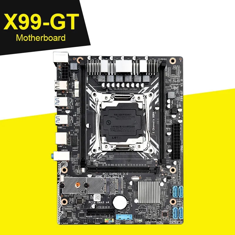 Dual channels X99 motherboard with NVME M.2 WIFI M2 USB 3 