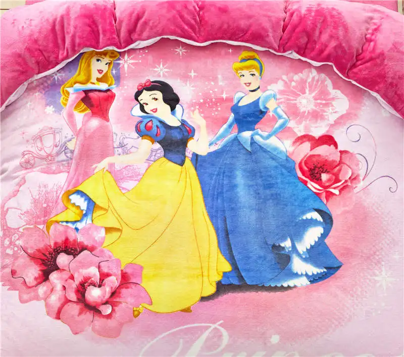 Фланелевое Флисовое одеяло Принцессы disney, комплекты постельного белья, покрывало для девочек, покрывало для девочек, 3d постельное белье, мягкое покрывало для детей, зимнее