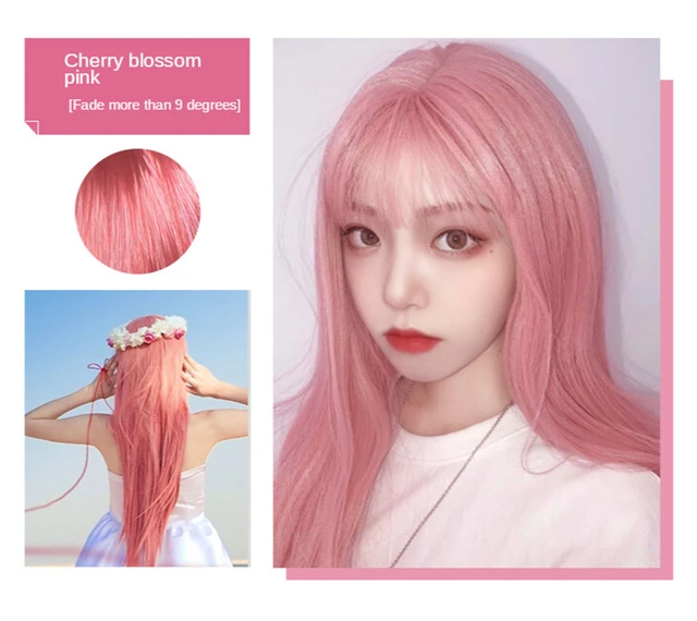 500ml Hair Dye Cream Fashion Blue Hair Waxing Mud DIY Temporary Styling Hair Color Cream No Damage Easy Wash Purple Hair Dye Wax Cherry Blossom Pink