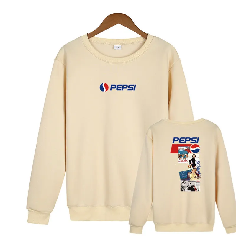 Autumn New HoodieS Men Women PEPSI Fashion Vintage Off White Sweatshirts Brand Clothing Cotton Pullovers Hip Hop Streetwear