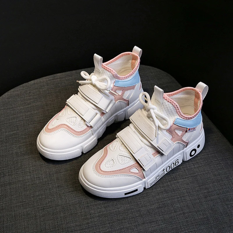 

New White Women Sneakers Fashion Thick Bottom Womens Platform Sneakers Casual Shoes Zapatos De Mujer Chunky Sneakers U21-43