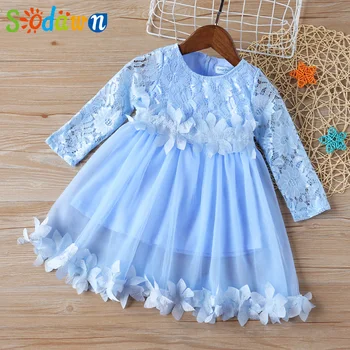 

Sodawn 2020 Summer New Girls Clothes Fashion Petal Kids Girls Dresses Girls Clothes Lace Mesh Splicing For Girl Party Princess