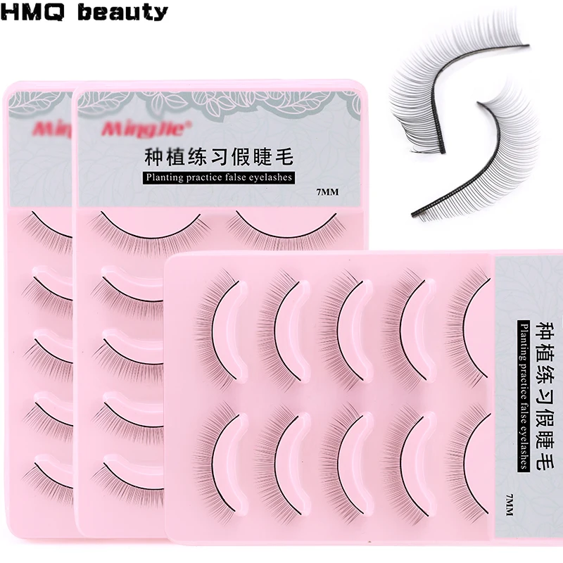 

5/10/25 pairs Individual Practice False Eyelashes Natural Training Lashes Eyelash Extension Practicing For Beauty Makeup Tools