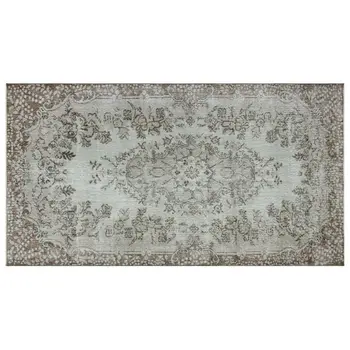 

Handmade Gray Vintage Overdyed Turkish Area Rug 150x277 Cm-4'11''X9'1''