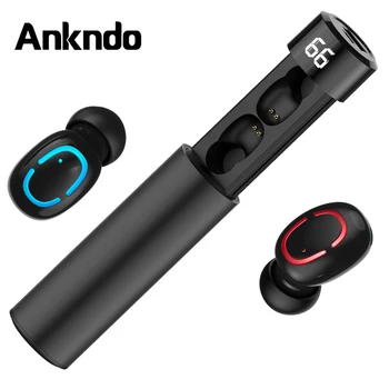 

ANKNDO Q67 TWS Bluetooth Earphone Mini Wireless Earbuds 3d Stereo Bass Music Headset Sport Headphone Powerbank For Iphone Xiaomi
