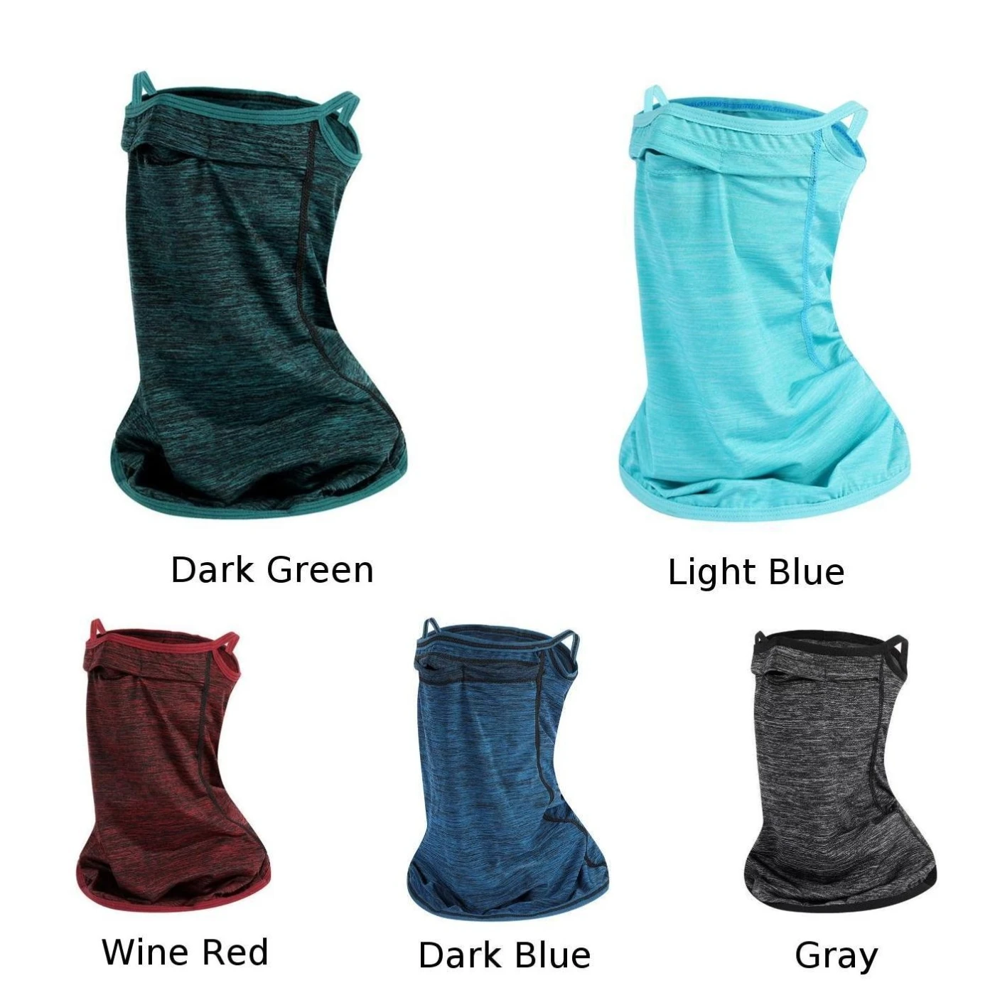 Outdoor Sports Ice Silk Neck Warmer Face Mask For Skin Protect Sunscreen