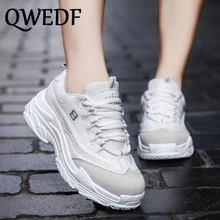 QWEDF/Вулканизированная обувь для мужчин; обувь на толстой подошве, визуально увеличивающая рост; повседневная обувь на платформе для пар; трендовые кроссовки; GA-58