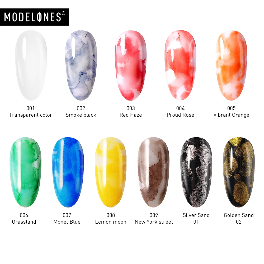 Modelones 11 шт./лот золотой цвет светодиодный Гель лак для ногтей Полупостоянный УФ