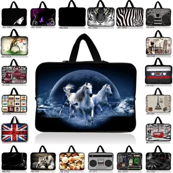

print 10 13 13.3 14 15 15.6 17 17.3 Inch Laptop sleeve Notebook Bag Case Handle BAG Laptop Bag for ipad macbook