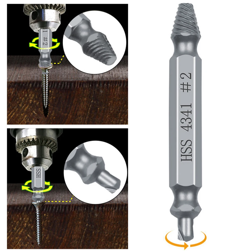 4/5/6 PCS Damaged Screw Extractor Drill Bit Set Stripped Broken Screw Bolt Remover Extractor Easily Take Out Demolition Tools