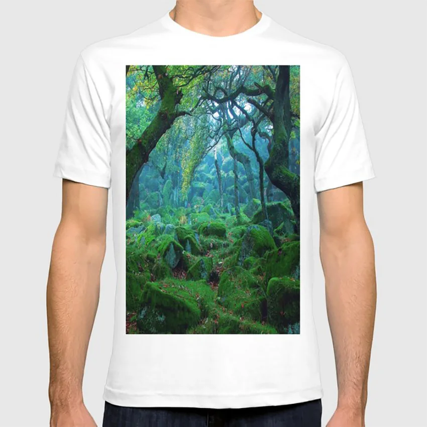 Enchanted forest mood T shirt film hdr vintage digital manipulation landscape nature woods enchanted forest forest trees
