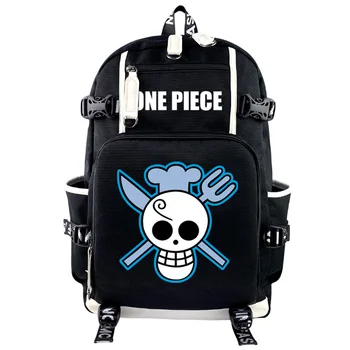 

Anime ONE PIECE Black Men Women Backpack Waterproof Canvas School Bag Laptop Bag Large Capacity Student BookBag