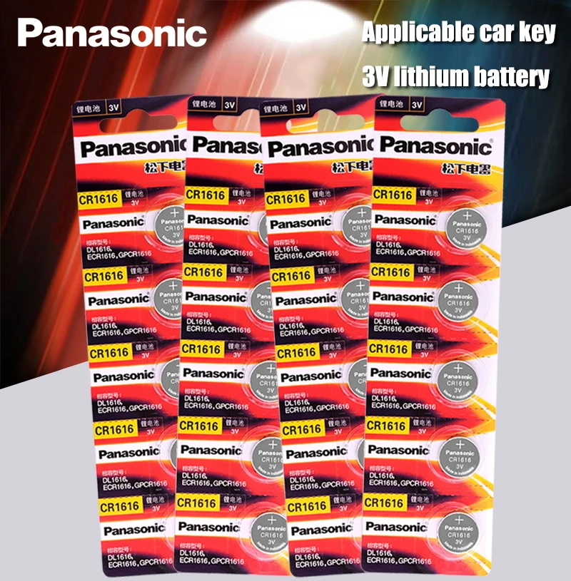 CR1616 20 шт. кнопочные батареи Panasonic 100% оригинальный cr 1616 3V литиевая батарея DL1616 ECR1616