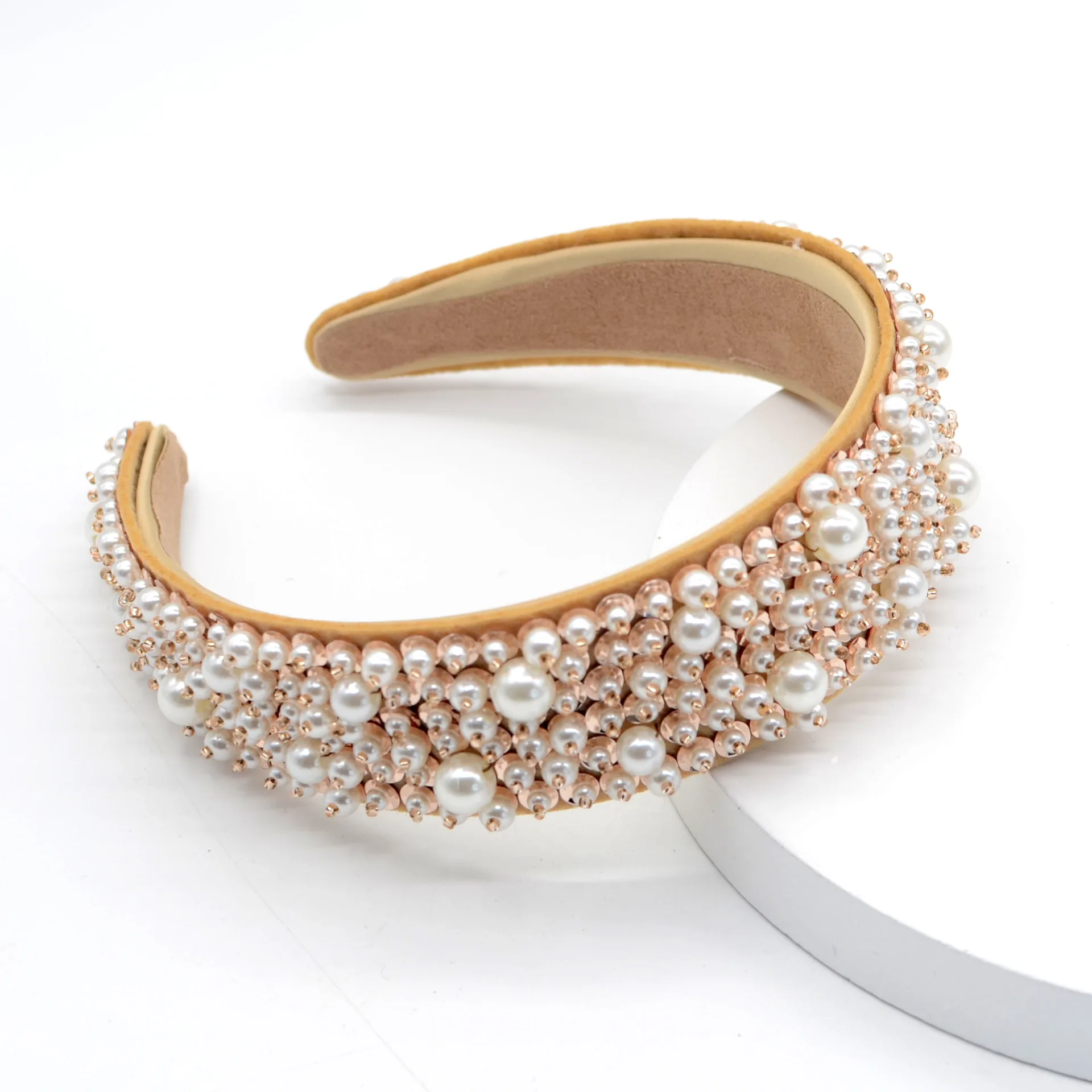 Hair Accessory Hair Headdress Bridal Headwear Hair Band Crown Baroque Women Hair Accessories Pearls Beads Headbands for Bridal Wedding