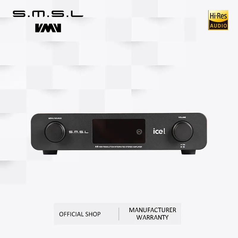 SMSL A6 Hi-Fi Цифровой усилитель 50Wx2 цифровой ЦА-преобразователь 110 V/220 V родной DSD512 USB/оптический/коаксиальный/LP-проигрыватель/CD аналоговый Вход