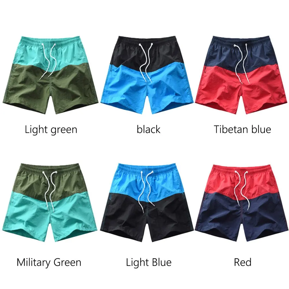 Summer Men'S Fashion Contrast Tethers Casual Trend Shorts With Belt Straight Shorts