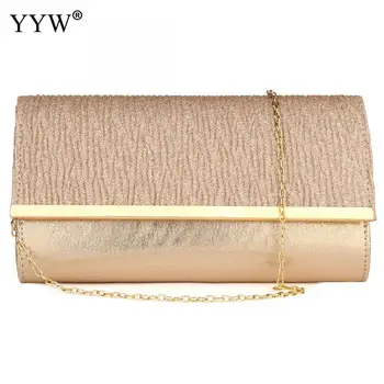 

Rose Gold Women Glitter Wedding Clutch Purse Evening Party Wedding Banquet Handbag Shoulder Bag Elegant Bussiness Handbag Black