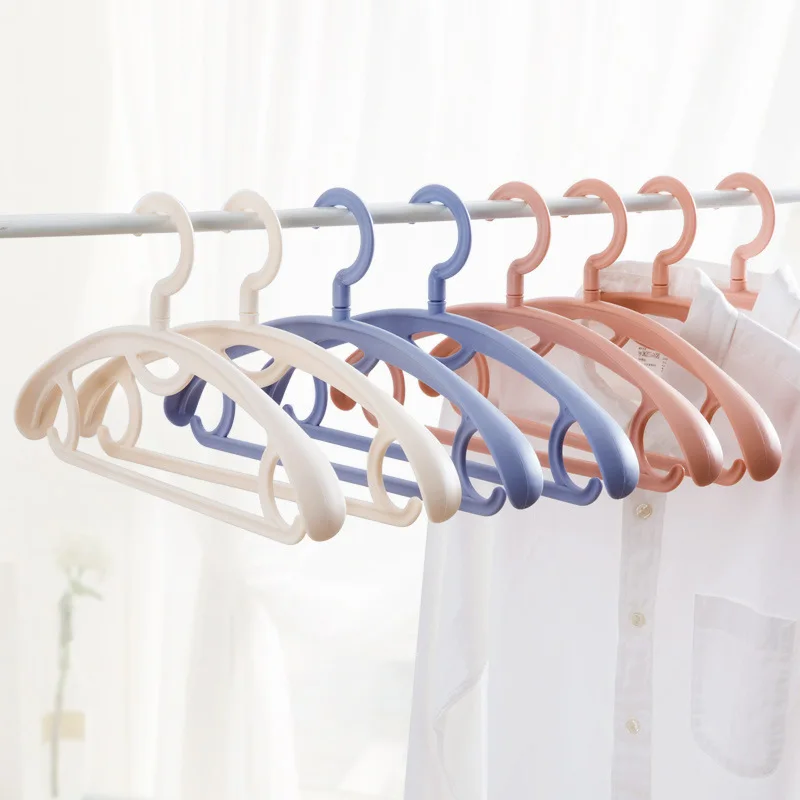 

W12 Individual Shoulder Wide Shoulder Nothing Trace Clothes Hanger Non-slip Clothes Hanger Household Plastic More Brace Function