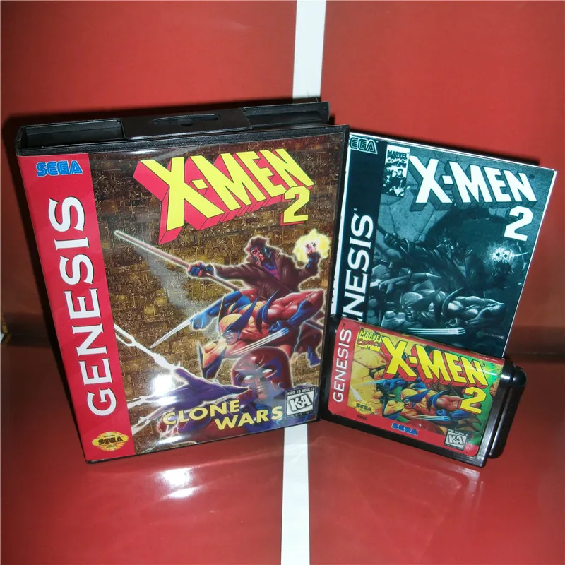 X-Man 2 US чехол с коробкой и руководством для Sega Megadrive Genesis игровая консоль 16 бит MD