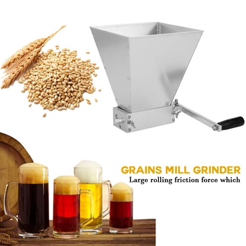 

Newest Stainless Steel Grains Mill Grinder Food Processors Manual Malt Corn Grain Crusher 2 Rollers Large Food Processors