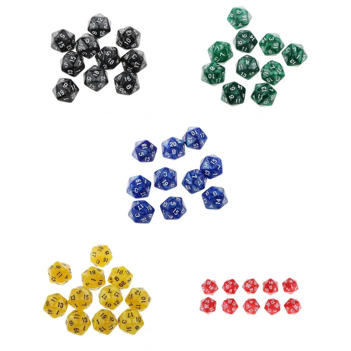 50 Pieces Dice Set D20 Playing D&D RPG Party Drinking Club Board Game Accessories