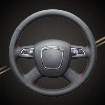 

Car Braid On The Steering Wheel Cover for Audi A3 (8P) Sportback A4 (B8) Avant A5 (8T) A6 (C6) A8 (D3) Q5 (8R) Q7 Auto Covers