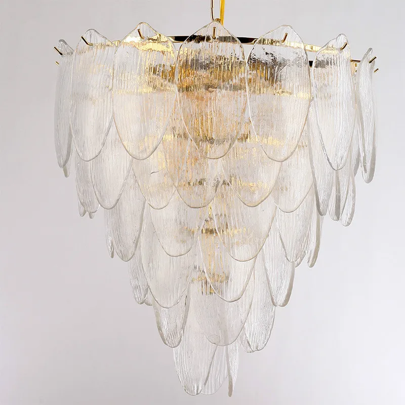 Подвесные светодиодные лампы в стиле арт деко Золотой металлический светильник