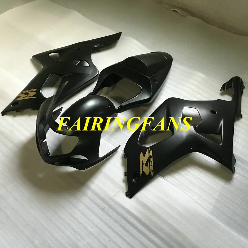 Набор обтекателей для GSXR600 750 K1 01 02 03 GSXR 600 GSXR750 2001 2002 2003 матовый черный обтекатель КУЗОВ+ подарки SH40