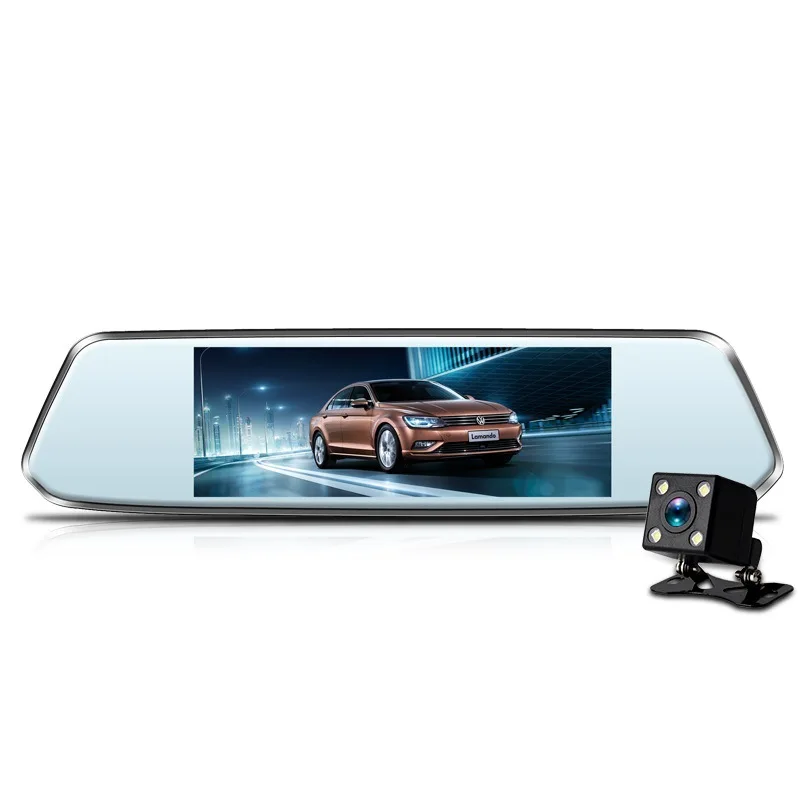 

Workers Manufacturers New Style 7-Inch Big Screen High-definition Night Vision Rearview Mirror Tachograph Dual Lens OEM Cross Bo