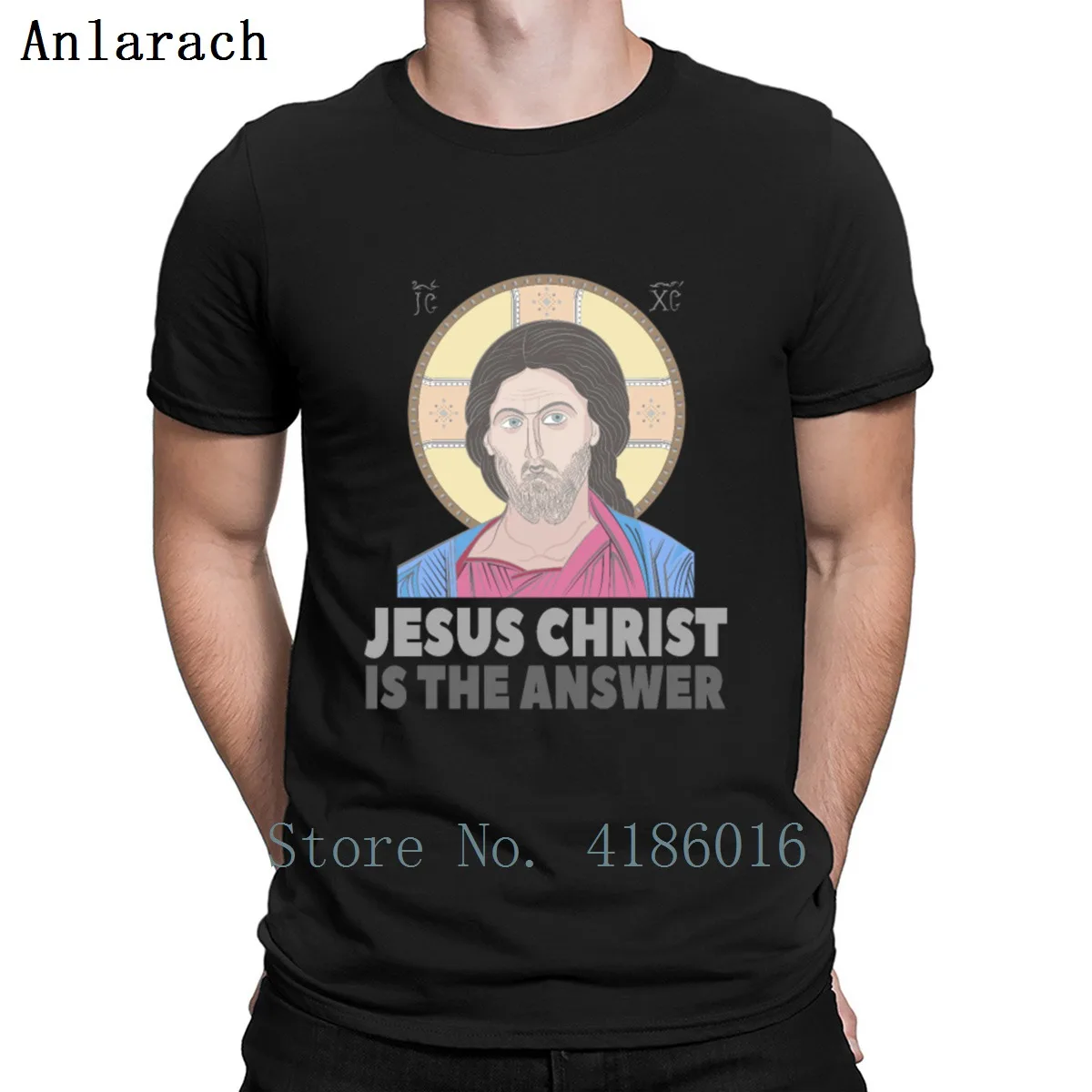 Jesus Christ Is The Answer футболка хлопок Солнечный свет более Размер 5xl Пользовательские Досуг модная одежда Весенняя рубашка