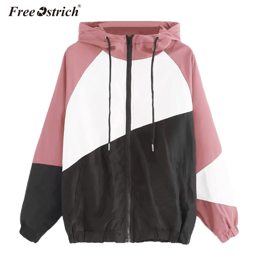 

Free Ostrich 2019 Autumn Windbreaker Jacket Women Zipper Pockets Coats Casual Long Sleeves Feminino Basic Jackets N30