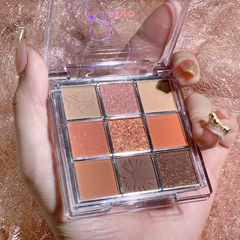 

9 Color Glitter Matte Eyeshadow Palette Makeup Charming Eye Shadow Pigment Smoky Eye shadow Waterproof Cosmetics Maquillage TSLM